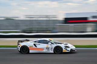 #102 McLaren Artura GT4 of Alan Grossberg and Dario Capitanio, TPC Racing, GT4 America, Pro-Am, SRO America, Indianapolis Motor Speedway, Indianapolis, IN October 3-6
 | Fred Hardy | www.FredHardyPhoto.com for SRO &copy;2024