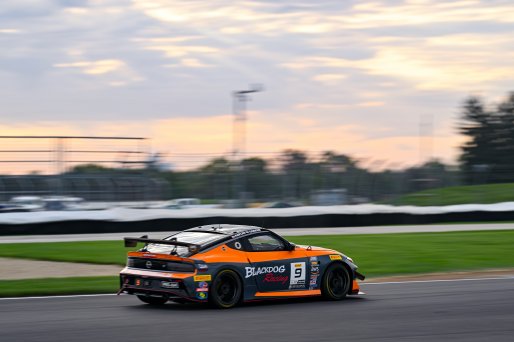 #9 Nissan Z NISMO GT4 of Tony Gaples and Michael Cooper, Blackdog Speed Shop, GT4 America, Pro-Am, SRO America, Indianapolis Motor Speedway, Indianapolis, IN October 3-6
 | Fred Hardy | www.FredHardyPhoto.com for SRO ©2024