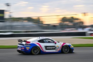 #52 Porsche 718 Cayman GT4 RS Clubsport of David Peterman and Lee Carpentier, NOLASPORT, GT4 America, Am, SRO America, Indianapolis Motor Speedway, Indianapolis, IN October 3-6
 | Fred Hardy | www.FredHardyPhoto.com for SRO &copy;2024