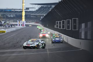 #28 Porsche 718 Cayman GT4 RS Clubsport of Eric Filgueiras and John Capestro-Dubets, RS1, GT4 America, Silver, SRO America, Indianapolis Motor Speedway, Indianapolis, IN October 3-6
 | Fred Hardy | www.FredHardyPhoto.com for SRO &copy;2024