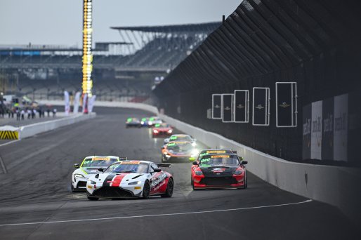 #16 Aston Martin Vantage AMR GT4 of Alex Garcia and Michael Garcia, Skip Barber Racing, GT4 America, Am, SRO America, Indianapolis Motor Speedway, Indianapolis, IN October 3-6
 | Fred Hardy | www.FredHardyPhoto.com for SRO ©2024