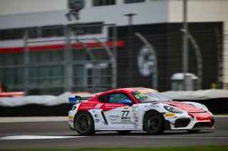 #77 Porsche 718 Cayman GT4 RS Clubsport of Danny Dyszelski and Cayden Goodridge, VPX Motorsport, GT4 America, Silver, SRO America, Indianapolis Motor Speedway, Indianapolis, IN October 3-6
 | Fred Hardy | www.FredHardyPhoto.com for SRO ©2024