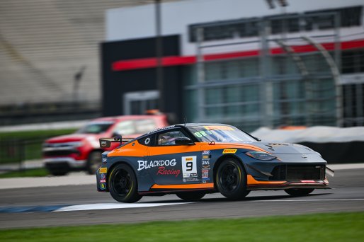 #9 Nissan Z NISMO GT4 of Tony Gaples and Michael Cooper, Blackdog Speed Shop, GT4 America, Pro-Am, SRO America, Indianapolis Motor Speedway, Indianapolis, IN October 3-6
 | Fred Hardy | www.FredHardyPhoto.com for SRO ©2024