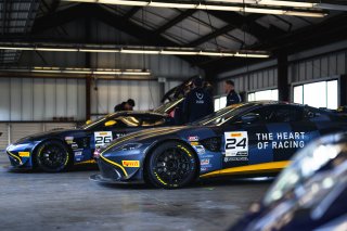 #24 Aston Martin Vantage AMR GT4 of Gray Newell and Roman De Angelis, Heart of Racing Team, GT4 America, Pro-Am, SRO America, Sonoma Raceway, Sonoma, CA, April 2024
 | Fred Hardy | www.FredHardyPhoto.com for SRO America &copy;2024