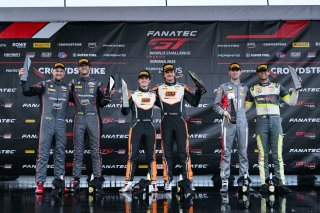 Podium SRO America, Sonoma Raceway, Sonoma, CA, April 2024
 | Fred Hardy | www.FredHardyPhoto.com for SRO America ©2024