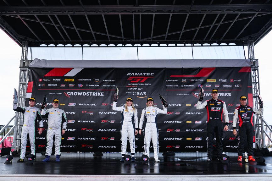 Podium SRO America, Sonoma Raceway, Sonoma, CA, April 2024
