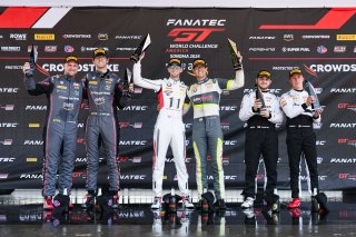 Podium SRO America, Sonoma Raceway, Sonoma, CA, April 2024
 | Fred Hardy | www.FredHardyPhoto.com for SRO America ©2024