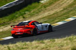 #34 Mercedes-AMG GT4 of Demi Chalkias and Jake Cowden, JMF Motorsports, GT4 America, Silver, SRO America, Sonoma Raceway, Sonoma, CA, April 2024
 | Fred Hardy | www.FredHardyPhoto.com for SRO America ©2024