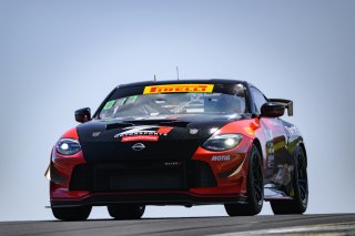 #22 Nissan Z NISMO GT4 of Eric Powell and Colin Harrison, TechSport Racing, GT4 America, Pro-Am, SRO America, Sonoma Raceway, Sonoma, CA, April 2024
 | Fred Hardy | www.FredHardyPhoto.com for SRO America ©2024