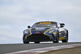 #26 Aston Martin Vantage AMR GT4 EVO of Hannah Grisham and Hannah Greenemeier, Heart of Racing Team, GT4 America, Silver, SRO America, Sonoma Raceway, Sonoma, CA March 28-30, 2025
 | Fred Hardy | www.FredHardyPhoto.com for SRO ©2025