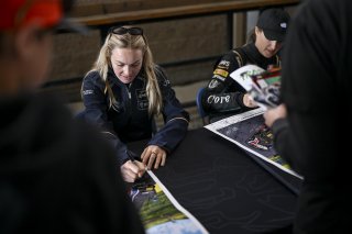 #26 Aston Martin Vantage AMR GT4 EVO of Hannah Grisham and Hannah Greenemeier, Heart of Racing Team, GT4 America, Silver, SRO America, Sonoma Raceway, Sonoma, CA March 28-30, 2025
 | Fred Hardy | www.FredHardyPhoto.com for SRO ©2025