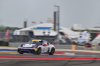 #77 Porsche 718 Cayman GT4 RS Clubsport of Danny Dyszelski and Alex Ellis, VPX Motorsport, GT4 America, Silver, SRO America, Circuit of the Americas, Austin, TX April 25 -27, 2025
 | Fred Hardy | www.FredHardyPhoto.com  &copy;2025