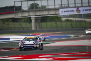 #77 Porsche 718 Cayman GT4 RS Clubsport of Danny Dyszelski and Alex Ellis, VPX Motorsport, GT4 America, Silver, SRO America, Circuit of the Americas, Austin, TX April 25 -27, 2025
 | Fred Hardy | www.FredHardyPhoto.com  &copy;2025