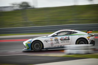 #15 Aston Martin Vantage AMR GT4 of Adrian Comstock and Thomas Merrill, Archangel Motorsports, GT4 America, Pro-Am, SRO America, Circuit of the Americas, Austin, TX April 25 -27, 2025
 | Fred Hardy | www.FredHardyPhoto.com  ©2025