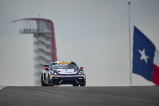 #77 Porsche 718 Cayman GT4 RS Clubsport of Danny Dyszelski and Alex Ellis, VPX Motorsport, GT4 America, Silver, SRO America, Circuit of the Americas, Austin, TX April 25 -27, 2025
 | Fred Hardy | www.FredHardyPhoto.com  &copy;2025