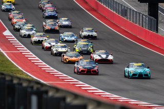 #69 Toyota Gazoo Racing GR Supra GT4 EVO2 of Anthony McIntosh and Parker Thompson, JTR Motorsports Engineering, #68 Toyota Gazoo Racing GR Supra GT4 EVO2 of Tyler Gonzalez and Gresham Wagner RAFA Racing Team, GT4 America, Silver, SRO America, Circuit of t | SRO Motorsports Group