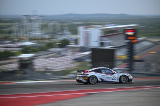 #77 Porsche 718 Cayman GT4 RS Clubsport of Danny Dyszelski and Alex Ellis, VPX Motorsport, GT4 America, Silver, SRO America, Circuit of the Americas, Austin, TX April 25 -27, 2025
 | Fred Hardy | www.FredHardyPhoto.com  &copy;2025