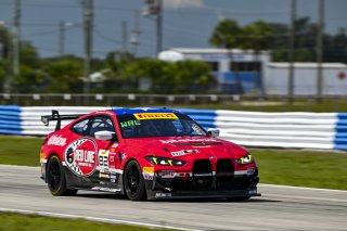 #82 BMW M4 GT4 (G82) EVO of James Walker Jr and Tyler McQuarrie, BimmerWorld, GT4 America, Pro-Am, SRO America, Sebring International Raceway, Sebring, FL May 15 - 18, 2025
 | Fred Hardy | www.FredHardyPhoto.com for SRO America ©2025