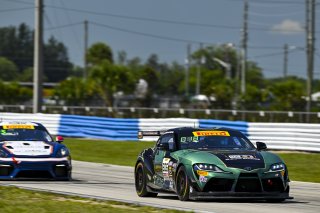 #606 Toyota Gazoo Racing GR Supra GT4 EVO2 of Allen Patten and Laura Hayes, Thunder Bunny Racing, GT4 America, Am, SRO America, Sebring International Raceway, Sebring, FL May 15 - 18, 2025
 | Fred Hardy | www.FredHardyPhoto.com for SRO America ©2025