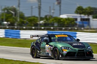 #606 Toyota Gazoo Racing GR Supra GT4 EVO2 of Allen Patten and Laura Hayes, Thunder Bunny Racing, GT4 America, Am, SRO America, Sebring International Raceway, Sebring, FL May 15 - 18, 2025
 | Fred Hardy | www.FredHardyPhoto.com for SRO America ©2025