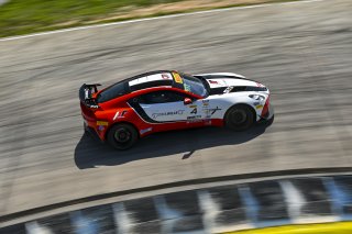#4 Aston Martin Vantage AMR GT4 of Braydon Arthur and Mike David Ortmann, JMF Motorsports, GT4 America, Silver, SRO America, Sebring International Raceway, Sebring, FL May 15 - 18, 2025
 | Fred Hardy | www.FredHardyPhoto.com for SRO America ©2025