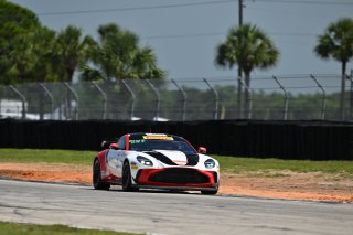 #4 Aston Martin Vantage AMR GT4 of Braydon Arthur and Mike David Ortmann, JMF Motorsports, GT4 America, Silver, SRO America, Sebring International Raceway, Sebring, FL May 15 - 18, 2025
 | SRO Motorsports Group