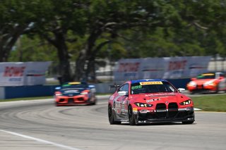 #82 BMW M4 GT4 (G82) EVO of James Walker Jr and Tyler McQuarrie, BimmerWorld, GT4 America, Pro-Am, SRO America, Sebring International Raceway, Sebring, FL May 15 - 18, 2025
 | SRO Motorsports Group