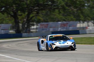 #43 McLaren Artura GT4 of Alex Vogel and Matthew Bell, P1 Groupe, GT4 America, Pro-Am, SRO America, Sebring International Raceway, Sebring, FL May 15 - 18, 2025
 | SRO Motorsports Group
