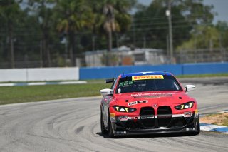#82 BMW M4 GT4 (G82) EVO of James Walker Jr and Tyler McQuarrie, BimmerWorld, GT4 America, Pro-Am, SRO America, Sebring International Raceway, Sebring, FL May 15 - 18, 2025
 | SRO Motorsports Group