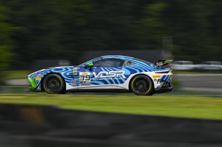 #39 Aston Martin Vantage AMR GT4 of Max Hewitt and Luca Mars, van der Steur Racing, GT4 America, Silver, SRO America, Virginia International Raceway, Alton, VA, July 18 - 20, 2025
 | Fred Hardy Jr. | www.FredHardyPhoto.com ©2025 