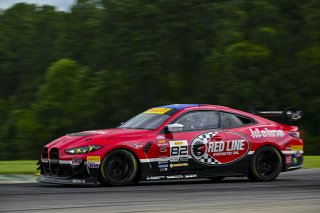 #82 BMW M4 GT4 (G82) EVO of James Walker Jr and Tyler McQuarrie, BimmerWorld, GT4 America, Pro-Am, SRO America, Virginia International Raceway, Alton, VA, July 18 - 20, 2025
 | Fred Hardy Jr. | www.FredHardyPhoto.com ©2025 