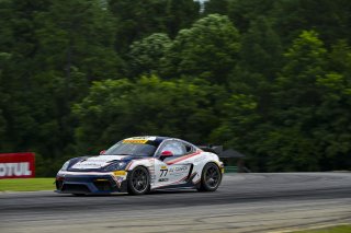#77 Porsche 718 Cayman GT4 RS Clubsport of Danny Dyszelski and Alex Ellis, VPX Motorsport, GT4 America, Silver, SRO America, Virginia International Raceway, Alton, VA, July 18 - 20, 2025
 | Fred Hardy Jr. | www.FredHardyPhoto.com ©2025 