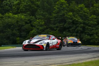 #4 Aston Martin Vantage AMR GT4 of Braydon Arthur and Mike David Ortmann, JMF Motorsports, GT4 America, Silver, SRO America, Virginia International Raceway, Alton, VA, July 18 - 20, 2025
 | Fred Hardy Jr. | www.FredHardyPhoto.com ©2025 