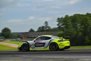#23 Porsche 718 Cayman GT4 RS Clubsport of Michael Auriemma and Matheus Leist, NOLASPORT, GT4 America, Pro-Am, SRO America, Virginia International Raceway, Alton, VA, July 18 - 20, 2025
 | Fred Hardy Jr. | www.FredHardyPhoto.com ©2025 