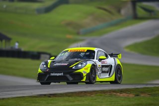 #23 Porsche 718 Cayman GT4 RS Clubsport of Michael Auriemma and Matheus Leist, NOLASPORT, GT4 America, Pro-Am, SRO America, Virginia International Raceway, Alton, VA, July 18 - 20, 2025
 | Fred Hardy Jr. | www.FredHardyPhoto.com ©2025