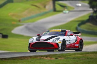#4 Aston Martin Vantage AMR GT4 of Braydon Arthur and Mike David Ortmann, JMF Motorsports, GT4 America, Silver, SRO America, Virginia International Raceway, Alton, VA, July 18 - 20, 2025
 | Fred Hardy Jr. | www.FredHardyPhoto.com ©2025