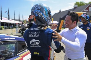 #77 Porsche 718 Cayman GT4 RS Clubsport of Danny Dyszelski and Alex Ellis, VPX Motorsport, GT4 America, Silver, SRO America, Virginia International Raceway, Alton, VA, July 18 - 20, 2025
 | Fred Hardy Jr. | www.FredHardyPhoto.com ©2025 