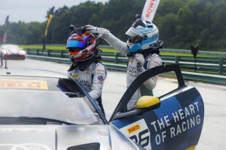 #26 Aston Martin Vantage AMR GT4 EVO of Hannah Grisham and Hannah Greenemeier, Heart of Racing Team, GT4 America, Silver, SRO America, Virginia International Raceway, Alton, VA, July 18 - 20, 2025
 | Fabian Lagunas | www.lagunasphotography.com | For SRO Motorsports Group 2025