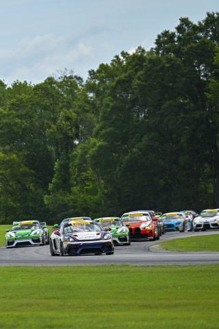 #77 Porsche 718 Cayman GT4 RS Clubsport of Danny Dyszelski and Alex Ellis, VPX Motorsport, GT4 America, Silver, SRO America, Virginia International Raceway, Alton, VA, July 18 - 20, 2025
 | Fred Hardy Jr. | www.FredHardyPhoto.com ©2025 