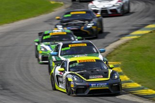 #23 Porsche 718 Cayman GT4 RS Clubsport of Michael Auriemma and Matheus Leist, NOLASPORT, GT4 America, Pro-Am, SRO America, Virginia International Raceway, Alton, VA, July 18 - 20, 2025
 | Fred Hardy Jr. | www.FredHardyPhoto.com ©2025 