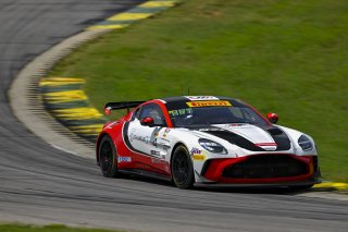 #4 Aston Martin Vantage AMR GT4 of Braydon Arthur and Mike David Ortmann, JMF Motorsports, GT4 America, Silver, SRO America, Virginia International Raceway, Alton, VA, July 18 - 20, 2025
 | Fred Hardy Jr. | www.FredHardyPhoto.com ©2025 