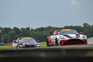 #4 Aston Martin Vantage AMR GT4 of Braydon Arthur and Mike David Ortmann, JMF Motorsports, GT4 America, Silver, SRO America, Virginia International Raceway, Alton, VA, July 18 - 20, 2025
 | Fred Hardy Jr. | www.FredHardyPhoto.com ©2025 