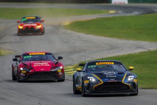 #26 Aston Martin Vantage AMR GT4 EVO of Hannah Grisham and Hannah Greenemeier, Heart of Racing Team, GT4 America, Silver, SRO America, Virginia International Raceway, Alton, VA, July 18 - 20, 2025
 | Fabian Lagunas | www.lagunasphotography.com | For SRO Motorsports Group 2025