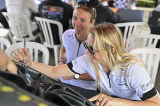 #26 Aston Martin Vantage AMR GT4 EVO of Hannah Grisham and Hannah Greenemeier, Heart of Racing Team, GT4 America, Silver, SRO America, Road America, Elkhart Lake, WI, Aug 15 - 17, 2025
 | Fred Hardy Jr. | www.FredHardyPhoto.com ©2025 