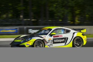 #23 Porsche 718 Cayman GT4 RS Clubsport of Michael Auriemma and Matheus Leist, NOLASPORT, GT4 America, Pro-Am, SRO America, Road America, Elkhart Lake, WI, Aug 15 - 17, 2025
 | Fred Hardy Jr. | www.FredHardyPhoto.com ©2025 