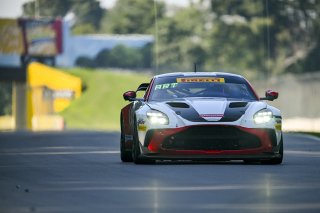 #4 Aston Martin Vantage AMR GT4 EVO of Braydon Arthur and Mike David Ortmann, JMF Motorsports, GT4 America, Silver, SRO America, Road America, Elkhart Lake, WI, Aug 15 - 17, 2025
 | Fred Hardy Jr. | www.FredHardyPhoto.com ©2025 