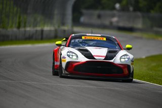 #4 Aston Martin Vantage AMR GT4 EVO of Braydon Arthur and Mike David Ortmann, JMF Motorsports, GT4 America, Silver, SRO America, Road America, Elkhart Lake, WI, Aug 15 - 17, 2025
 | Fred Hardy Jr. | www.FredHardyPhoto.com ©2025 