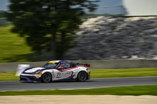 #77 Porsche 718 Cayman GT4 RS Clubsport of Danny Dyszelski and Alex Ellis, VPX Motorsport, GT4 America, Silver, SRO America, Road America, Elkhart Lake, WI, Aug 15 - 17, 2025
 | Fred Hardy Jr. | www.FredHardyPhoto.com ©2025 
