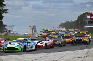 #4 Aston Martin Vantage AMR GT4 EVO of Braydon Arthur and Mike David Ortmann, JMF Motorsports, GT4 America, Silver, SRO America, Road America, Elkhart Lake, WI, Aug 15 - 17, 2025
 | Fred Hardy Jr. | www.FredHardyPhoto.com ©2025 
