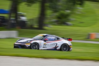#77 Porsche 718 Cayman GT4 RS Clubsport of Danny Dyszelski and Alex Ellis, VPX Motorsport, GT4 America, Silver, SRO America, Road America, Elkhart Lake, WI, Aug 15 - 17, 2025
 | Fred Hardy Jr. | www.FredHardyPhoto.com ©2025 